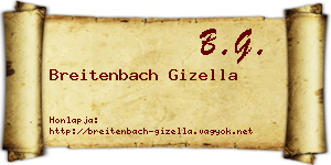 Breitenbach Gizella névjegykártya