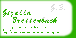 gizella breitenbach business card